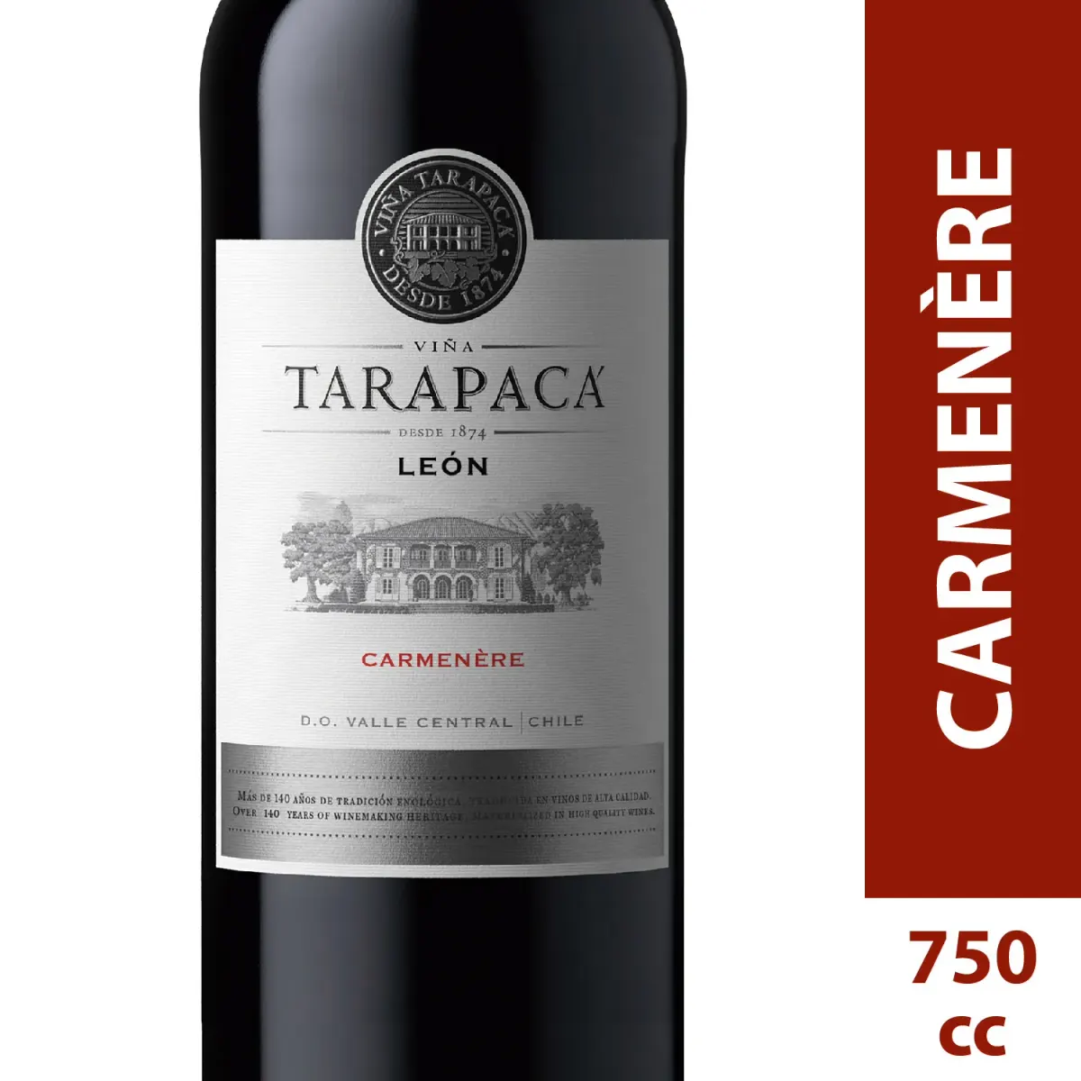 Vino Leon De Tarapaca Carmenere 750cc