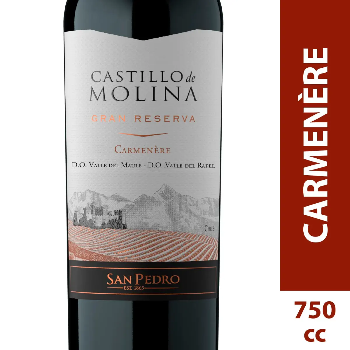 Vino Castillo De Molina Carmener 750cc