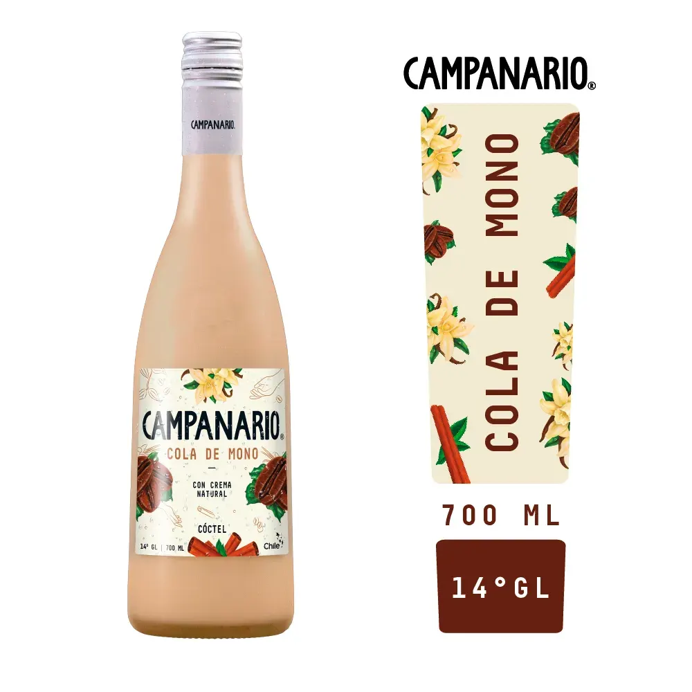 Pisco Cola De Mono Campanario 700cc
