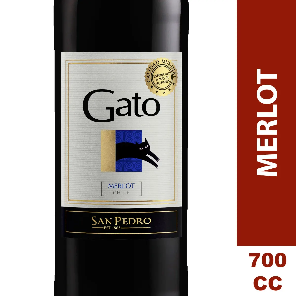 Vino Gato Merlot Bot 700cc