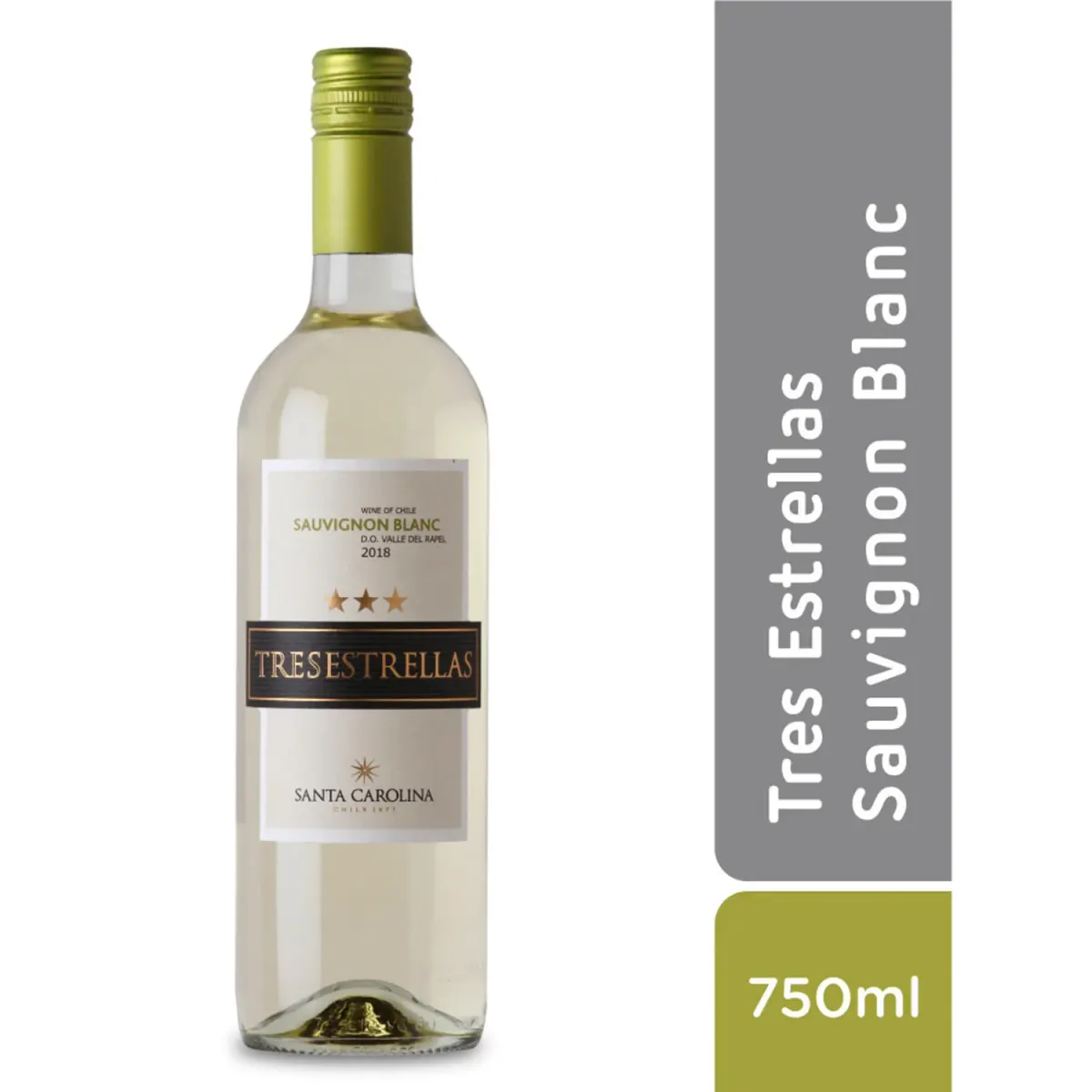 3 Estrellas Santa Carolina Sauvignon Blac 750cc