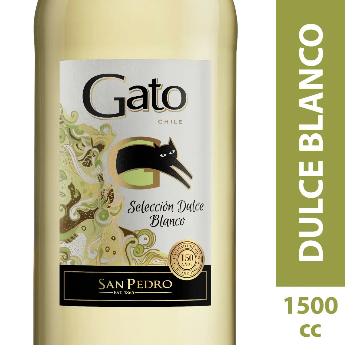 Vivo Gato Blanco Dulce Botellon