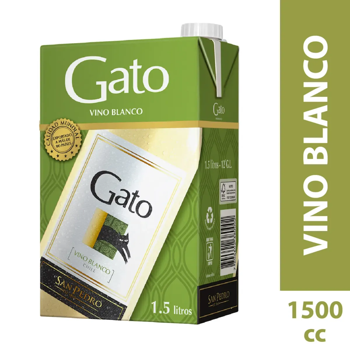 Vino Gato Blanco 1 Litro