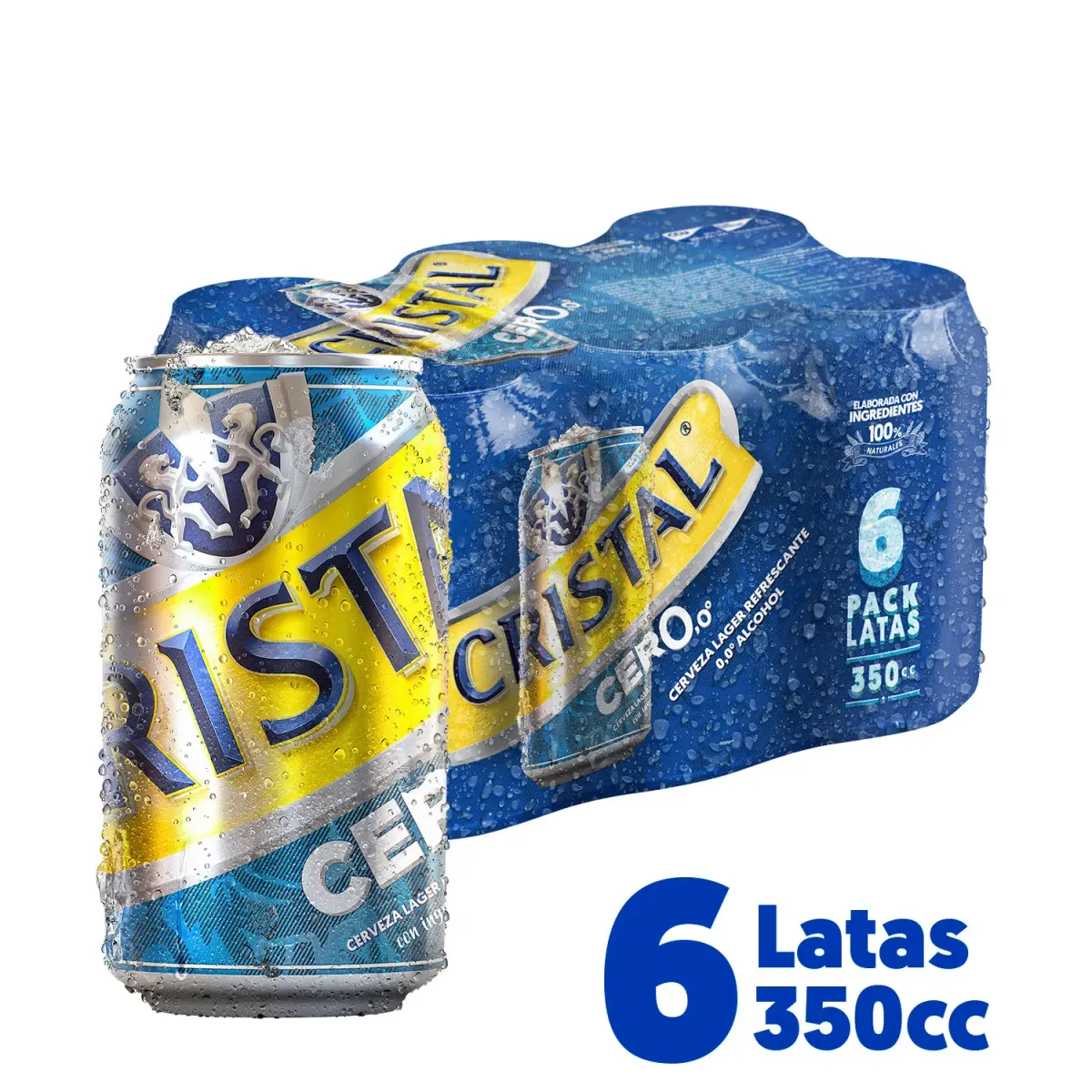 Six Pack Cerveza Cristal 470CC.