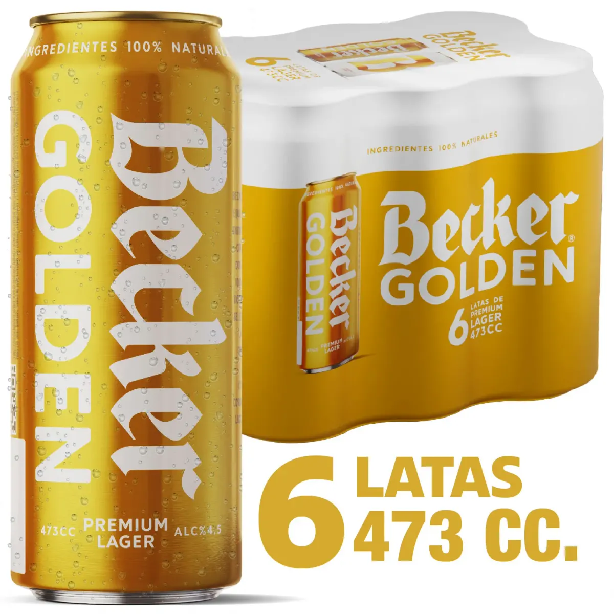 Cerveza Becker Golden 473 Cc