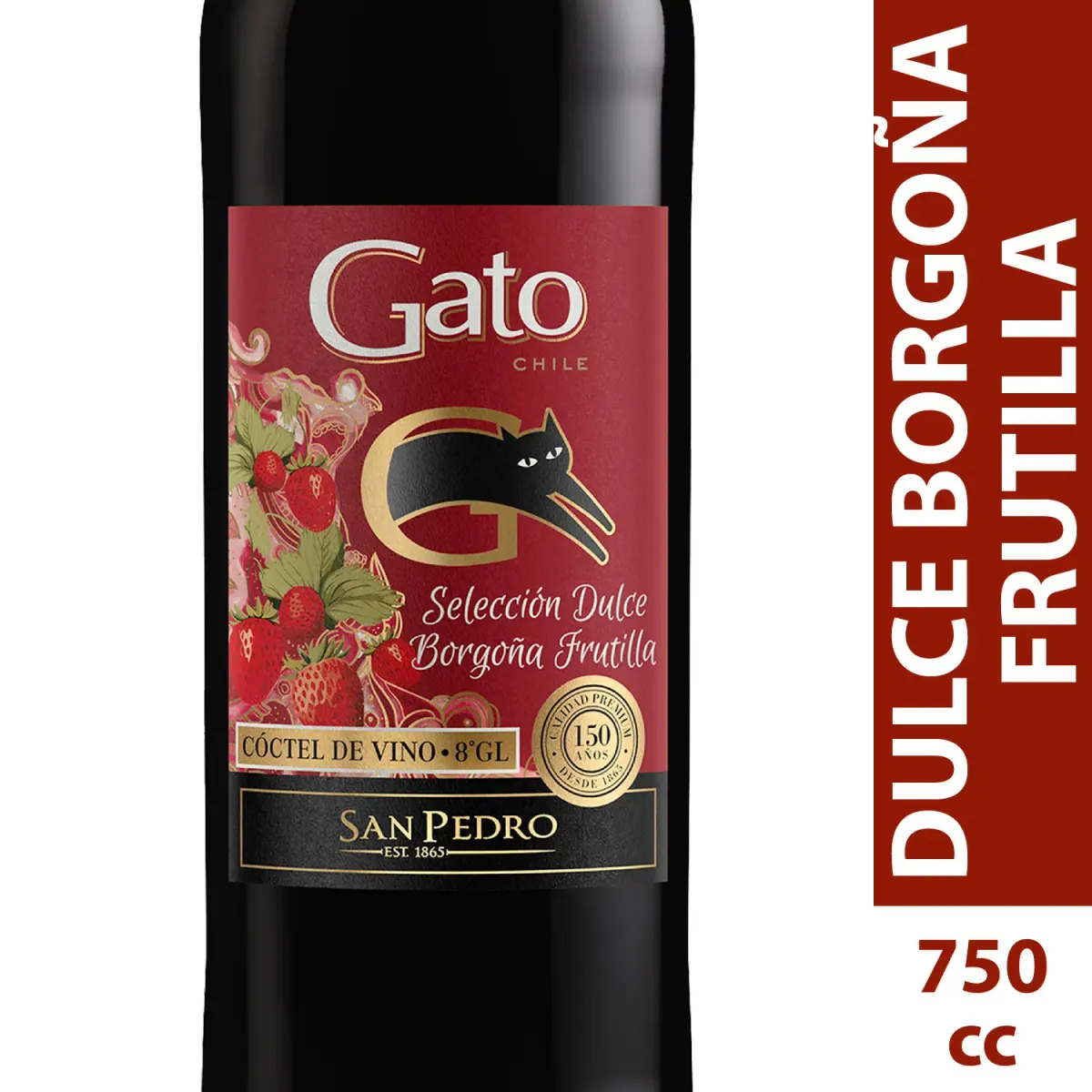 Vino Dulce Gato Frutilla 1,5 Ml